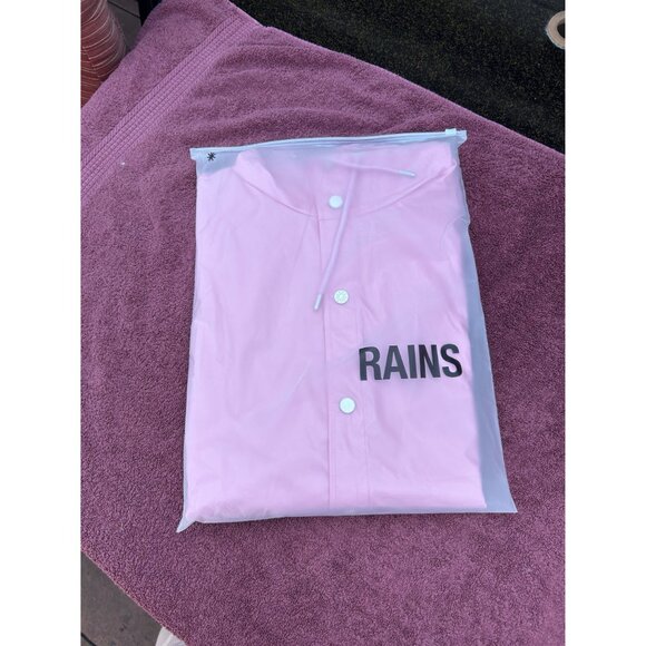 Rains Unisex Long Rain Jacket, Sky Pink, Waterproof, Sizes S, M, L - Picture 11 of 12